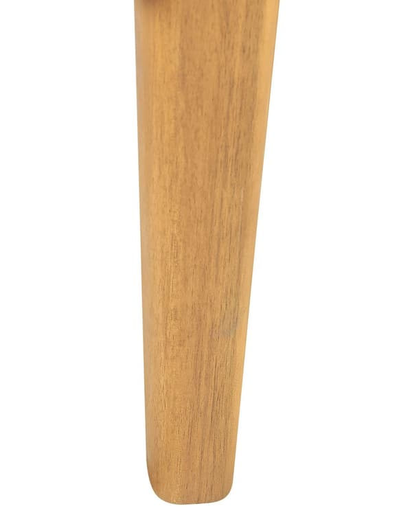 Trädgårdsfåtölj Akaciaträ med Fotstöd Polyester Sits Rygg Ljusbeige Kuddar Inomhus Utomhus