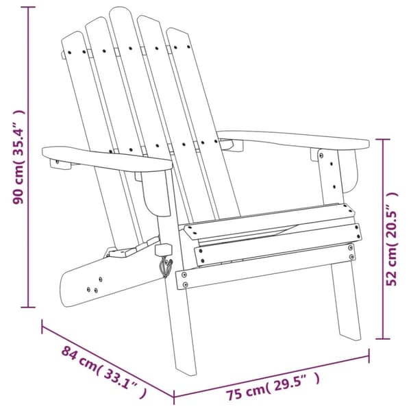 vidaXL Adirondack-hagestoler 2 stk heltre akasie