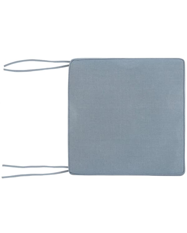 Sett med 8 hagestoler Lyst akasietre 80 x 59 cm Med blå puter Rustikk stil