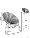 Miniatyrbilde 3 av 11: Hagestol Flerfarget PE Rotting Papasan Moderne Design Balkong Hage Terrasse Utendørs