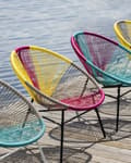 Miniatyrbilde 5 av 11: Hagestol Flerfarget PE Rotting Papasan Moderne Design Balkong Hage Terrasse Utendørs