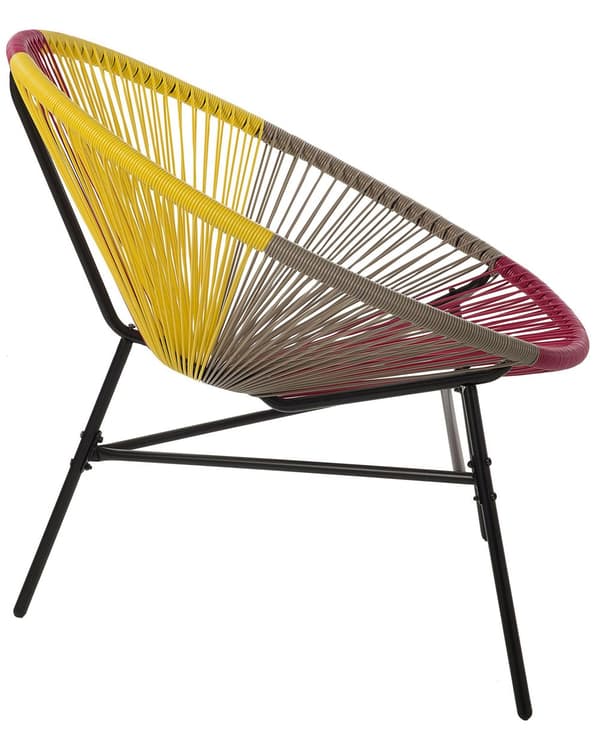 Hagestol Flerfarget PE Rotting Papasan Moderne Design Balkong Hage Terrasse Utendørs