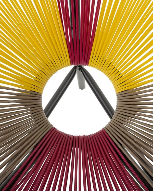 Hagestol Flerfarget PE Rotting Papasan Moderne Design Balkong Hage Terrasse Utendørs
