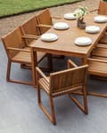 Miniatyrbilde 2 av 11: Hagestol Brun Akasietre 80 x 59 cm Værbestandig Klassisk Design
