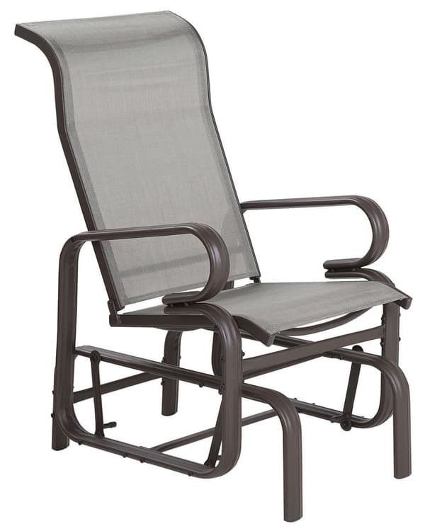 Hagestol Brun Polyester Gyngefunksjon Moderne