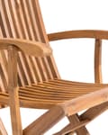 Miniatyrbilde 6 av 11: Sett med 2 hagespisestoler i lyst tre med hvit pute Akasietræramme Sammenleggbar rustikk design