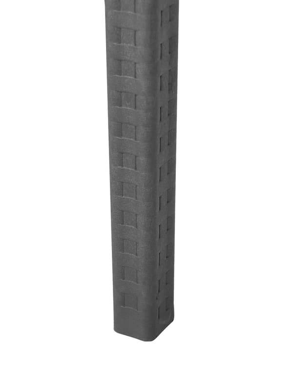 Sett med 2 Hagestoler Grå Syntetisk Materiale Stabelbar Utendørs Minimalistisk