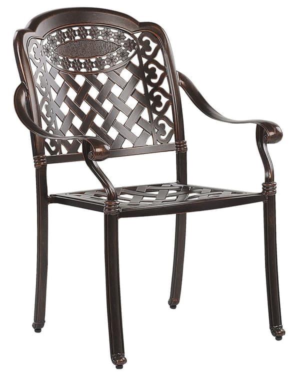 Stolsett med 4 Hage Bistro Mørkebrune Aluminium Sitteputer