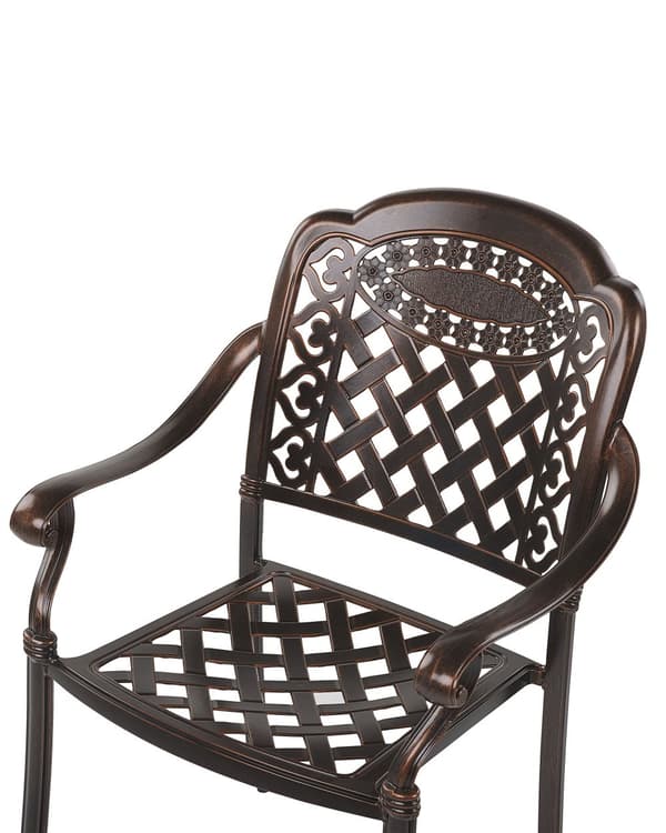 Stolsett med 4 Hage Bistro Mørkebrune Aluminium Sitteputer