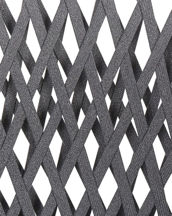 Sett med 2 Hagespisebordsstoler med Grå Metallramme og Puter Moderne Tovflettingdesign