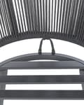 Miniatyrbilde 8 av 11: Sett med 2 hagespisestoler med grå metallramme og puter Moderne design med taufletting