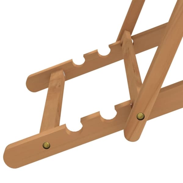 vidaXL Sammenleggbar strandstol heltre teak rød