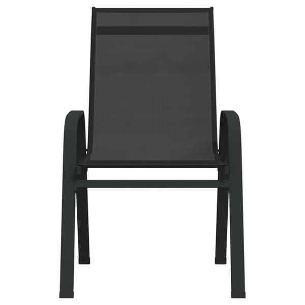 vidaXL Stablebare hagestoler 2 stk svart textilene-stoff