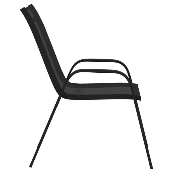 vidaXL Stablebare hagestoler 2 stk svart textilene-stoff