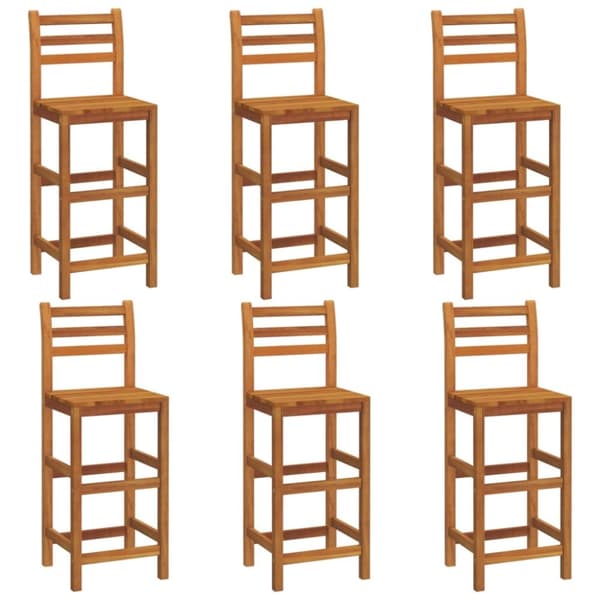 vidaXL Barkrakker 6 stk akasie heltre