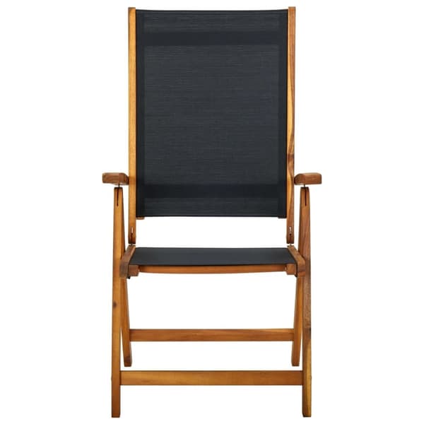 vidaXL foldbare havestole 6 stk. massivt akacietræ og textilene