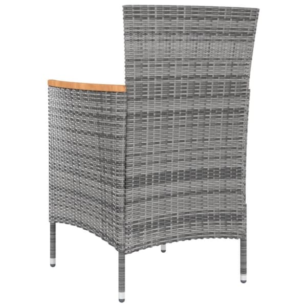 vidaXL havestole 4 stk. polyrattan grå