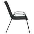 Miniatyrbillede 4 af 5: vidaXL stabelbare havestole 2 stk. textilene sort