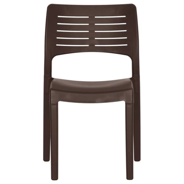 vidaXL Hagestoler 2 stk mokka polypropylen