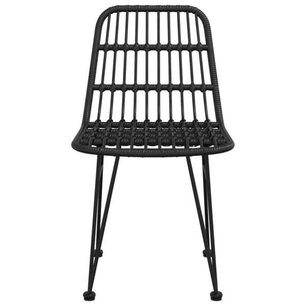 vidaXL Hagestoler 2 stk svart 48x62x84 cm PE-rotting