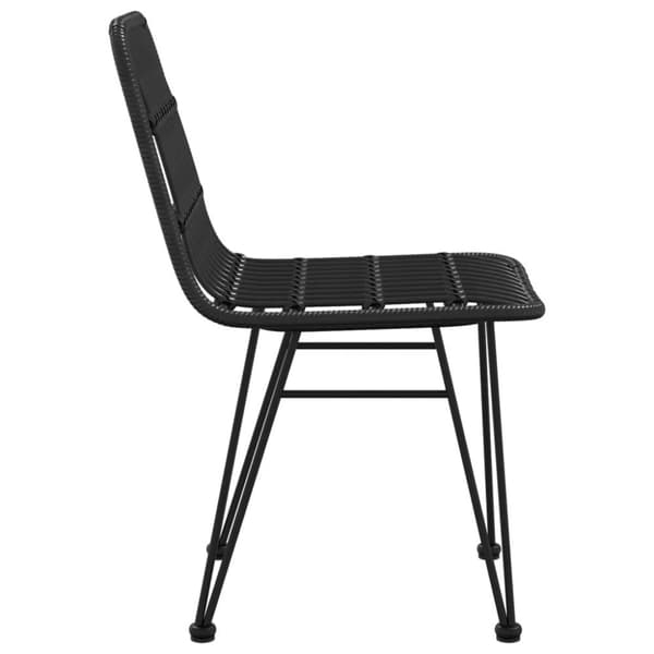vidaXL Hagestoler 2 stk svart 48x62x84 cm PE-rotting