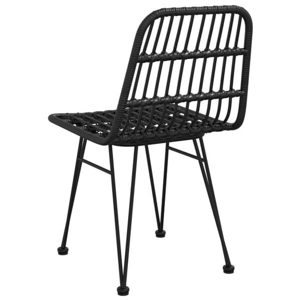 vidaXL Hagestoler 2 stk svart 48x62x84 cm PE-rotting