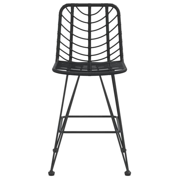vidaXL Baarijakkarat 2 kpl musta 45x56x103,5 cm PE rottinki ja teräs