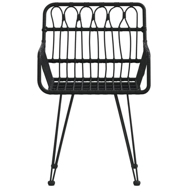vidaXL havestole 2 stk. med armlæn 56x64x80 cm polyrattan sort