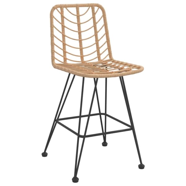 vidaXL Baarijakkarat 2 kpl 45x56x103,5 cm PE rottinki ja teräs
