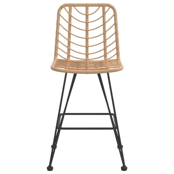 vidaXL Baarijakkarat 2 kpl 45x56x103,5 cm PE rottinki ja teräs