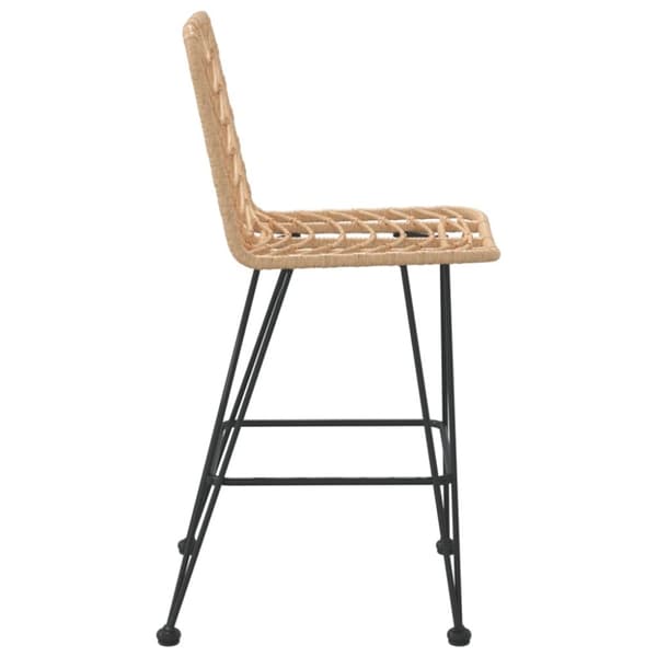 vidaXL Baarijakkarat 2 kpl 45x56x103,5 cm PE rottinki ja teräs