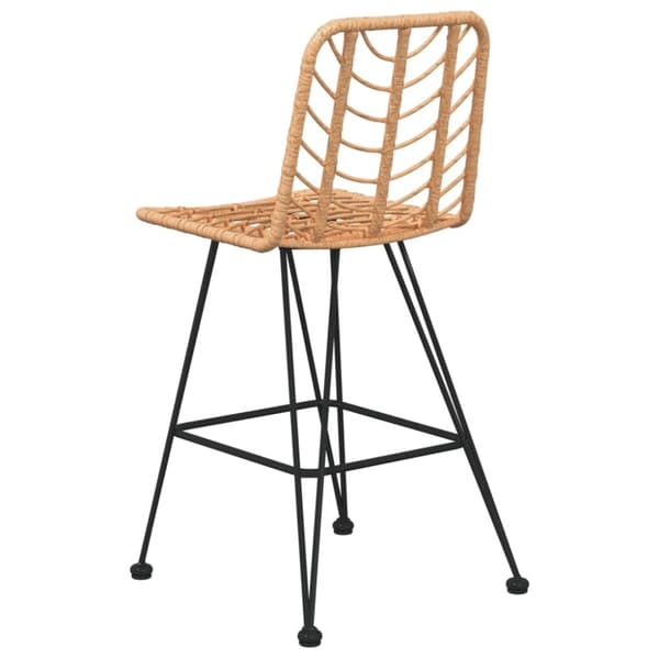 vidaXL Baarijakkarat 2 kpl 45x56x103,5 cm PE rottinki ja teräs