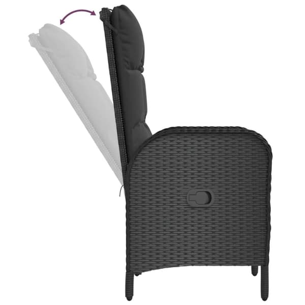 vidaXL havestole 2 stk. polyrattan sort