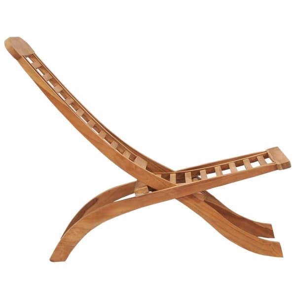 vidaXL Utestol sammenleggbar 50x90x69 cm heltre teak