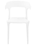 Pikkukuva 6 / 9: Tuoli valkoinen 40 x 76 x 49 cm muovi pinottava 4 kpl säänkestävä sisälle ulos moderni