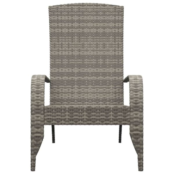 vidaXL Adirondack-havestol polyrattan grå