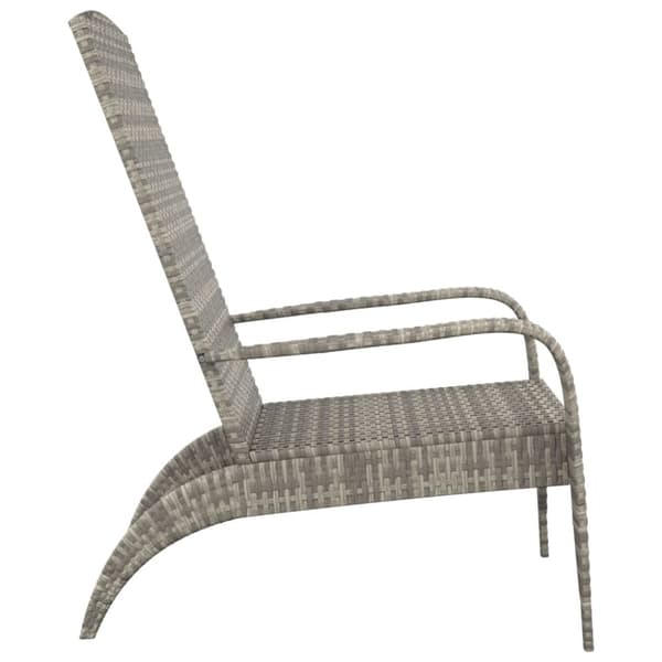 vidaXL Adirondack-havestol polyrattan grå