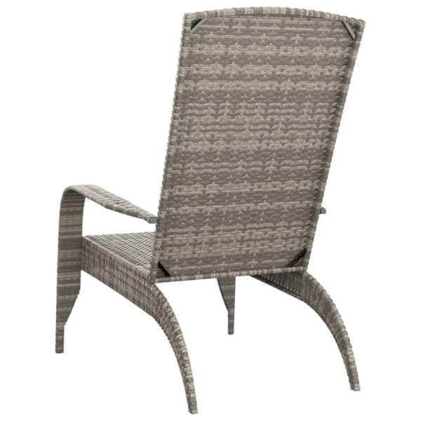 vidaXL Adirondack-havestol polyrattan grå