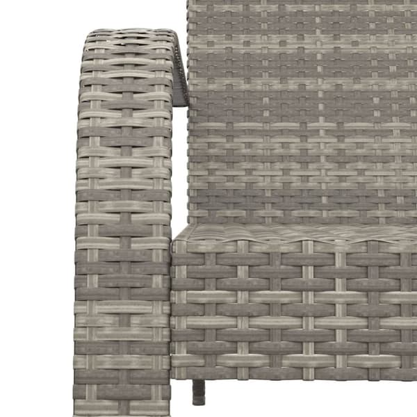 vidaXL Adirondack-havestol polyrattan grå