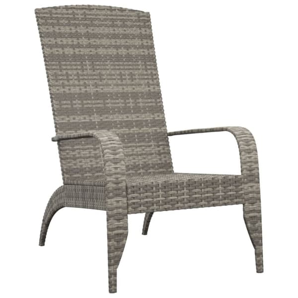 vidaXL Adirondack-havestol polyrattan grå