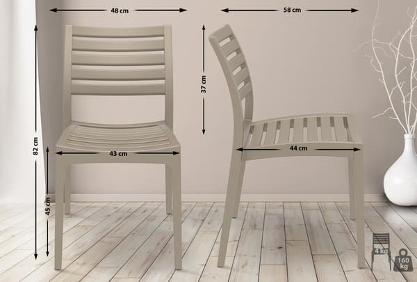 CLP Set med 2 stapelbara trädgårdsstolar Ares