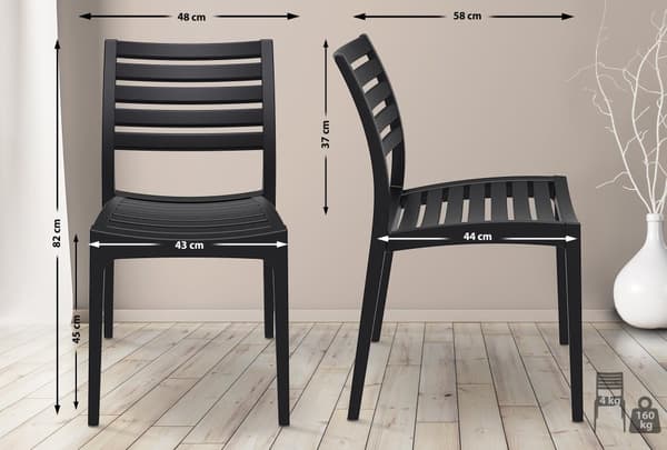CLP Set med 2 stapelbara trädgårdsstolar Ares
