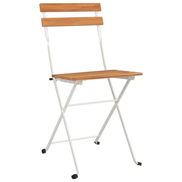 vidaXL foldbare bistrostole 2 stk. massivt akacietræ og stål
