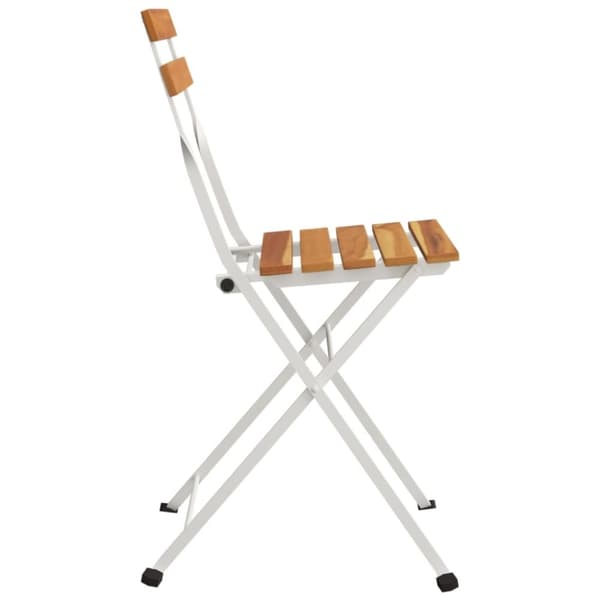 vidaXL foldbare bistrostole 2 stk. massivt akacietræ og stål