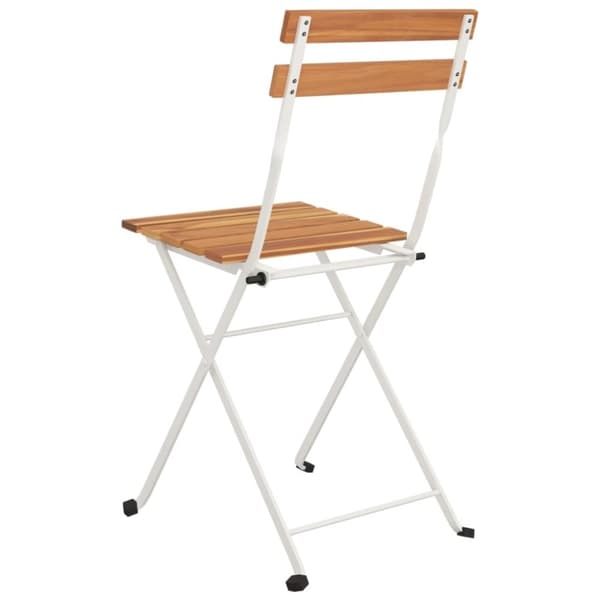 vidaXL foldbare bistrostole 2 stk. massivt akacietræ og stål