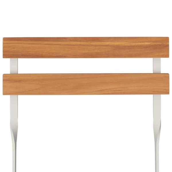 vidaXL foldbare bistrostole 2 stk. massivt akacietræ og stål