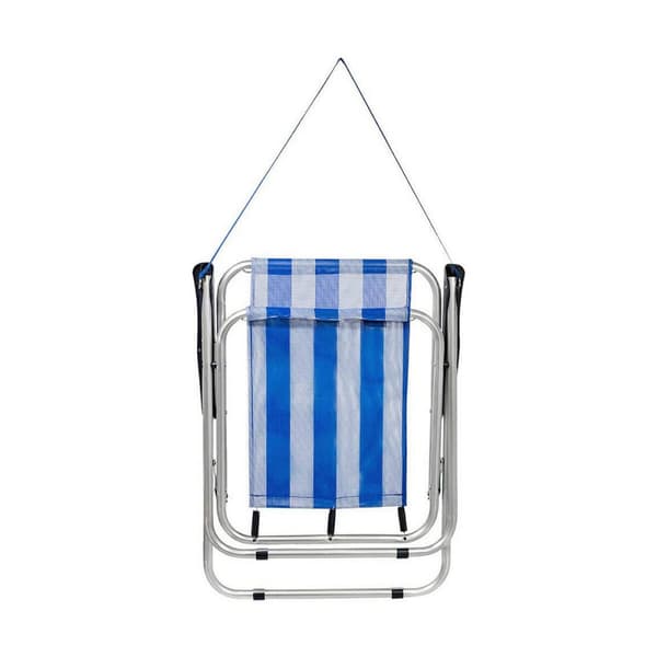 Polstrede Campingstol Aktive Hvid Marineblå 44 x 45 x 76 cm Sømand