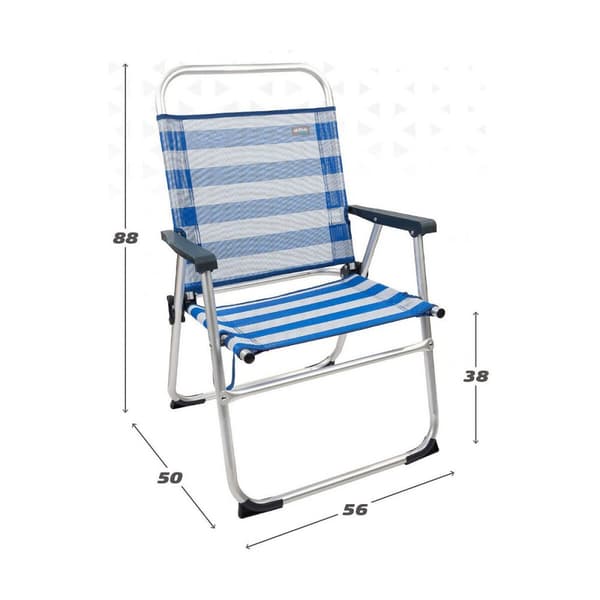 Strandkurv Aktive Hvid Marineblå 56 x 50 x 88 cm 48 x 50 x 88 cm Sømand