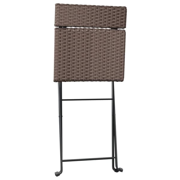 vidaXL foldbare bistrostole 2 stk. polyrattan og stål brun