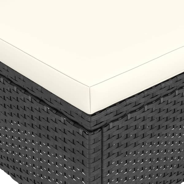 vidaXL 4-osainen Puutarhatuoli ja jakkarasarja polyrottinki musta